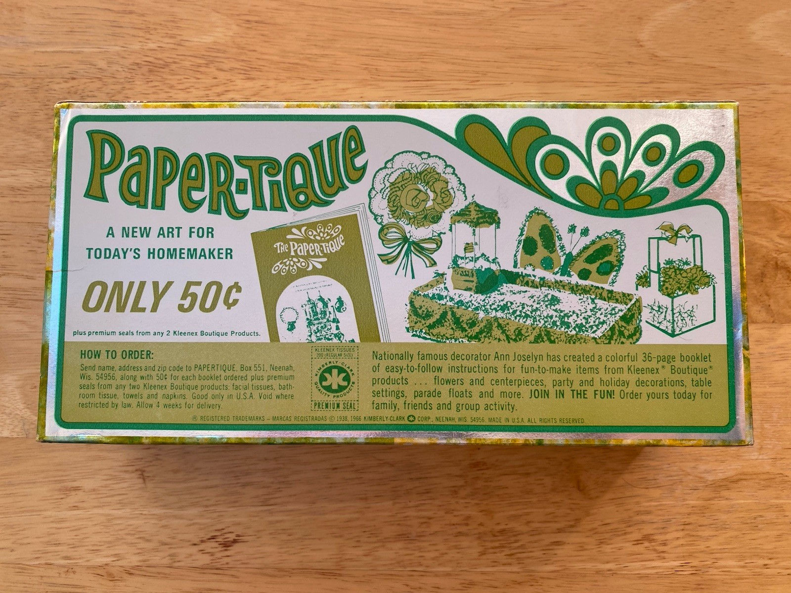 Vintage Kleenex Tissue Box