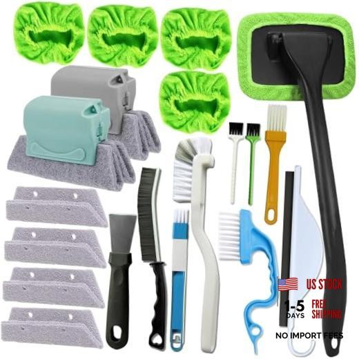 20Pcs Window Cleaning Kit, Household Cleaning Tools with Squeegee, Brushes,