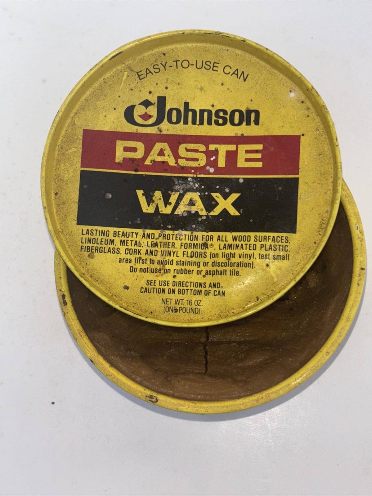 SC Johnson Paste Wax Original Formula Container 35% Full Weighs 13 Oz.