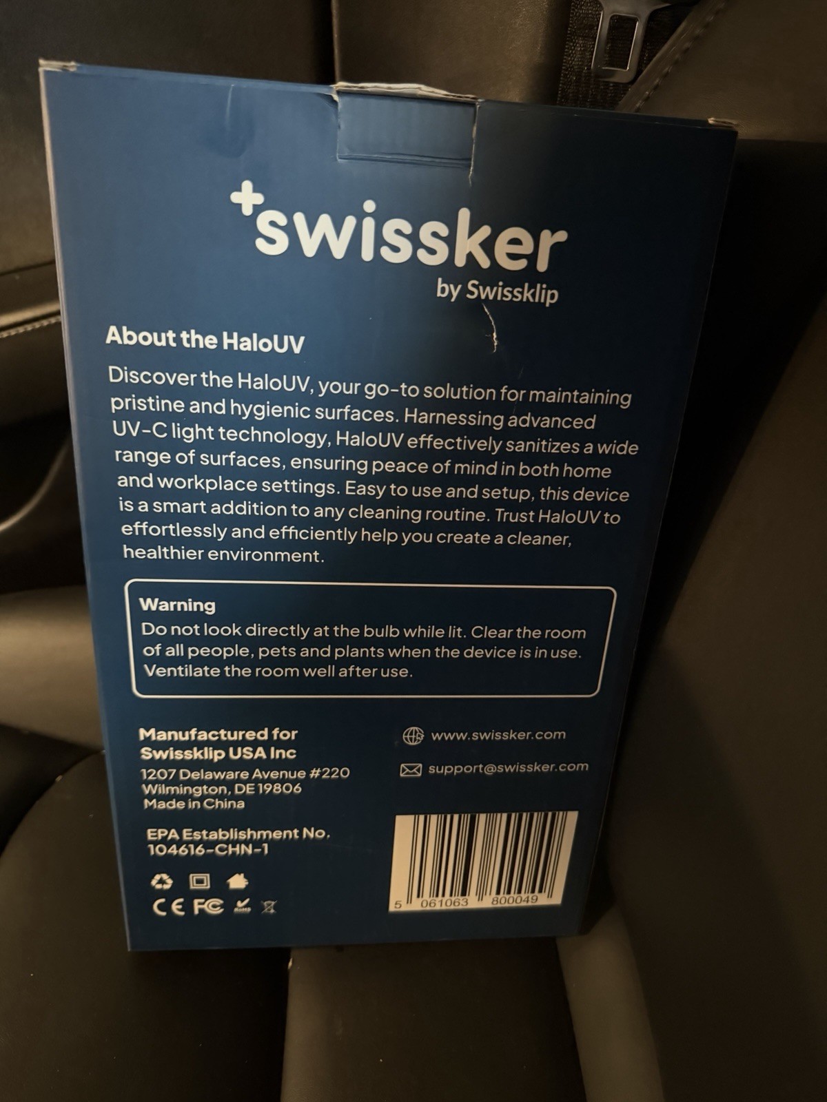 HaloUV Swissker by Swissklip HaloClean UV Original, Home Disinfection Device