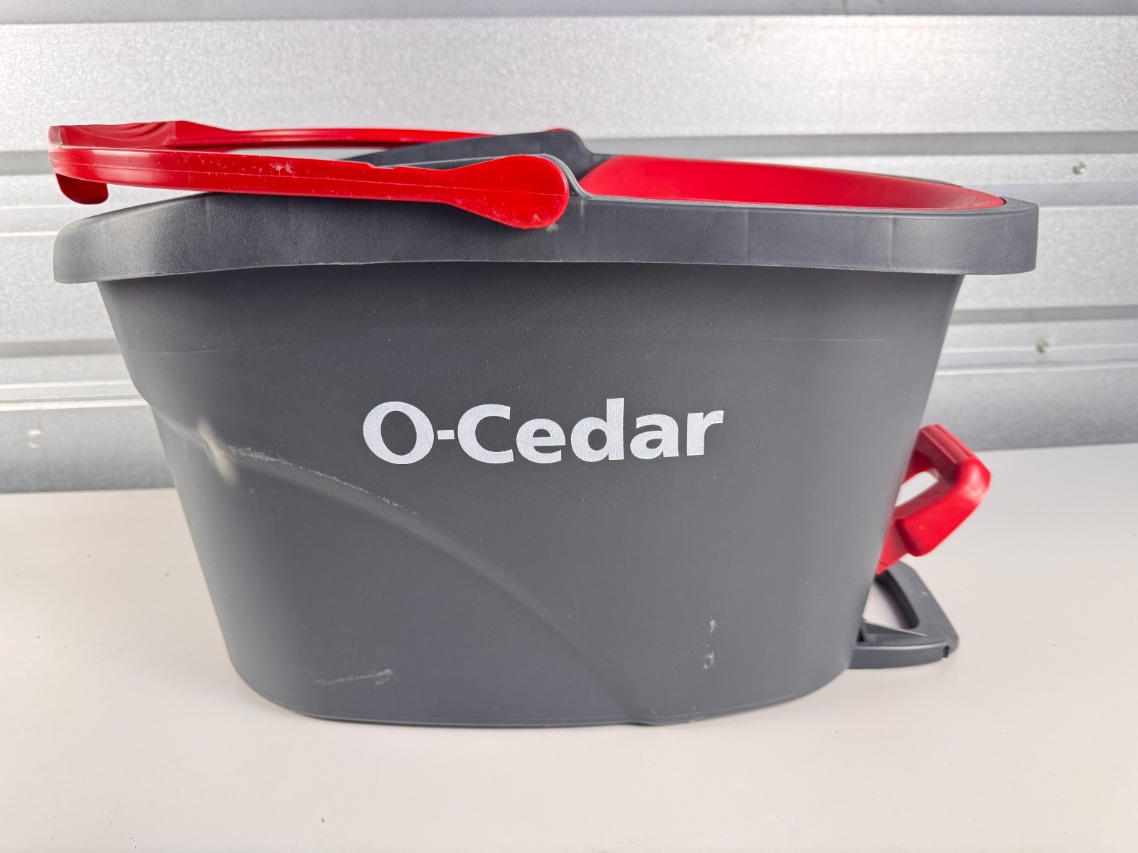 O-Cedar EasyWring RinseClean Mop Bucket Only Gray Red New Other No Mop Handle