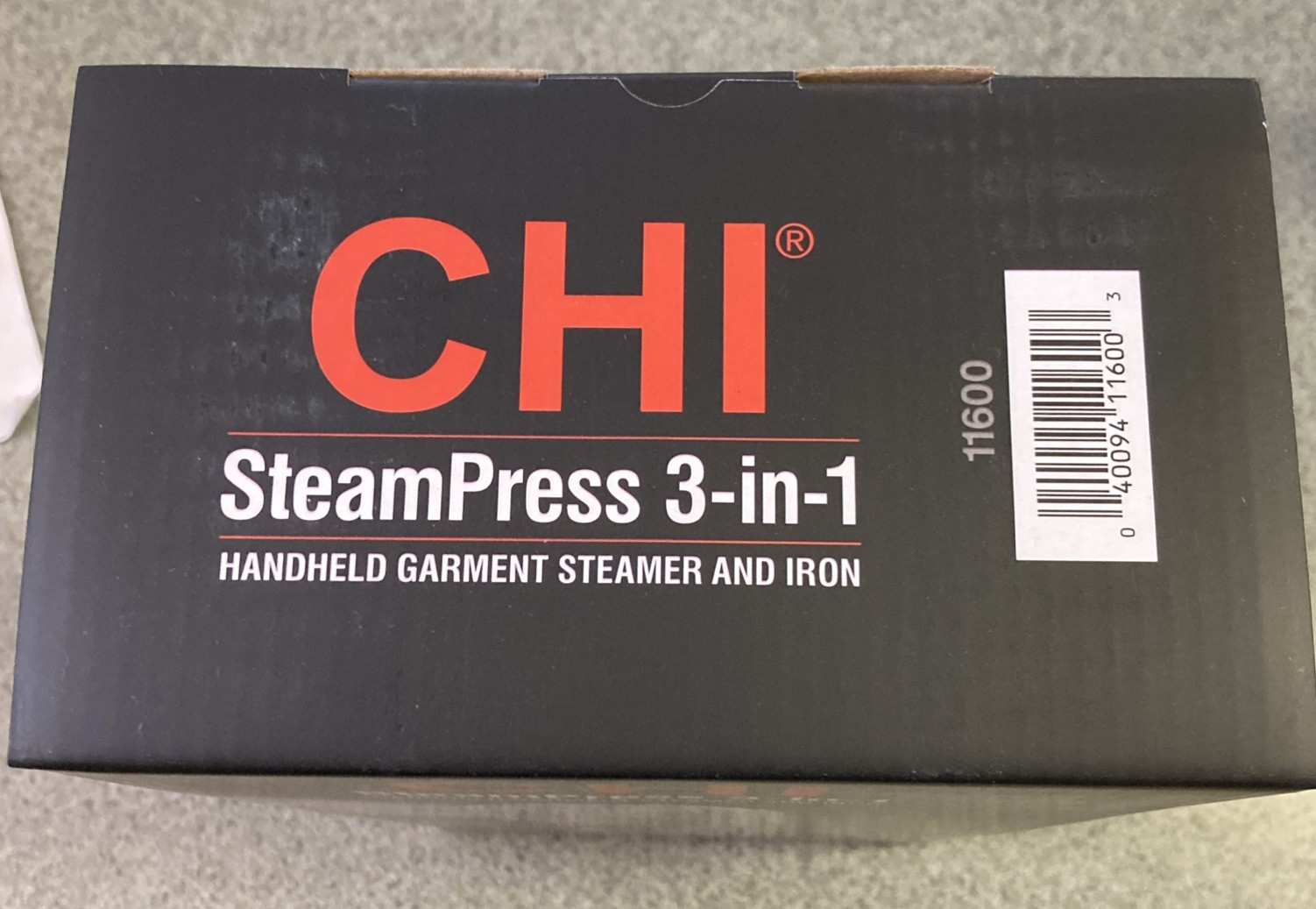 CHI SteamPress 11600 3-in-1 Handheld Garment Steamer 1500 W New