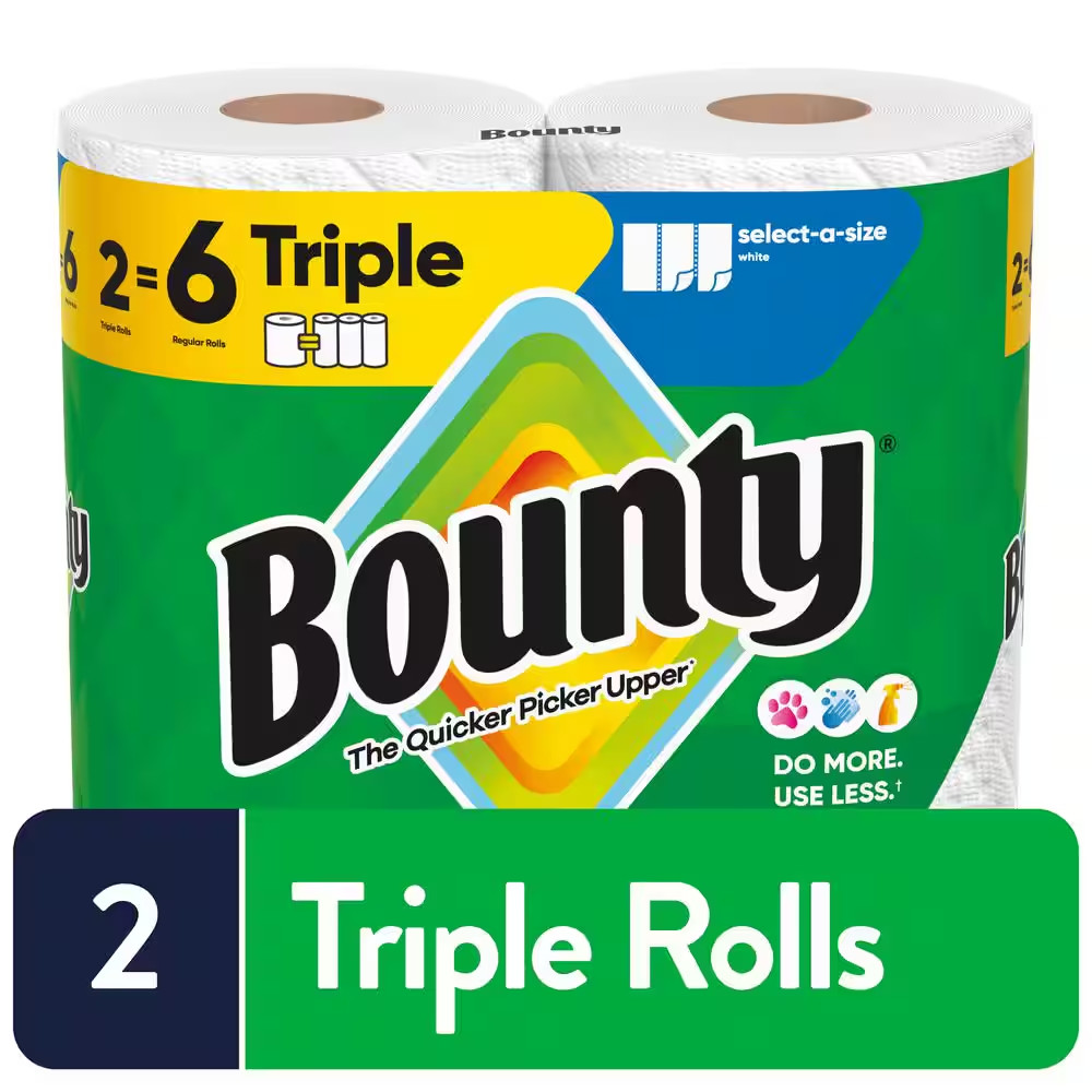 White, Select-A-Size Paper Towel Roll (2 Triple Rolls)