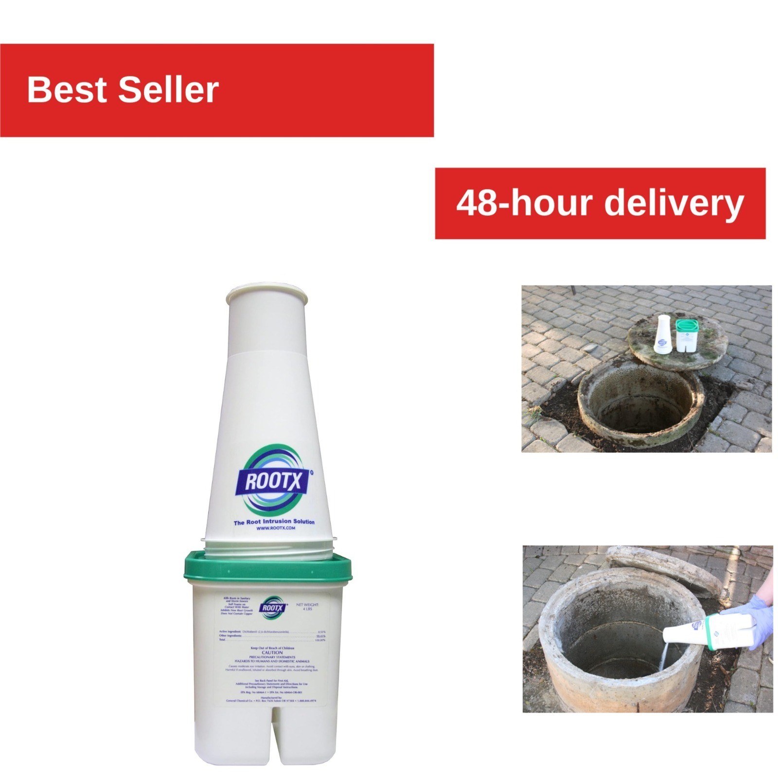 ROOTX 4LB JAR Foaming Root Control for Sewer Lines & Septic Systems