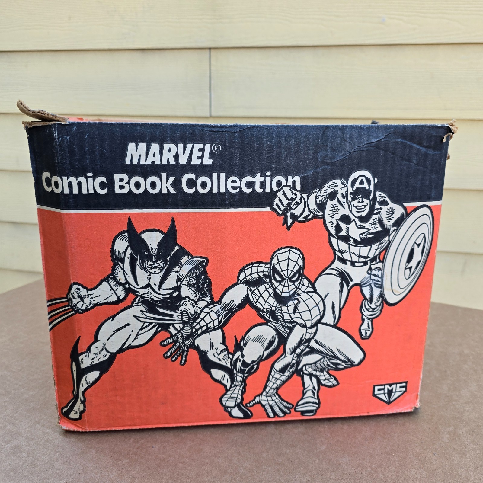 Vintage Marvel Comic Book Collection Storage Box 1989 CMC Wolverine Spiderman