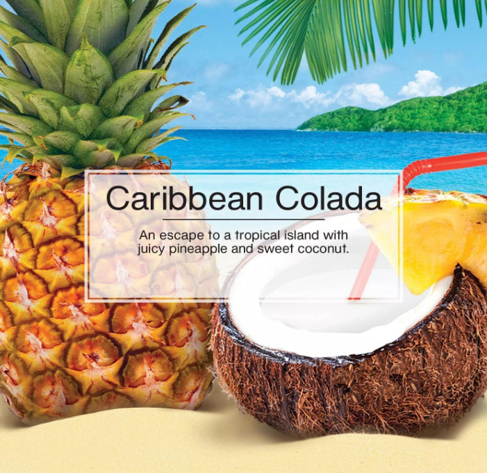 Little Trees Vent Wrap Air Freshener, Caribbean Colada, 4 Packs of 4