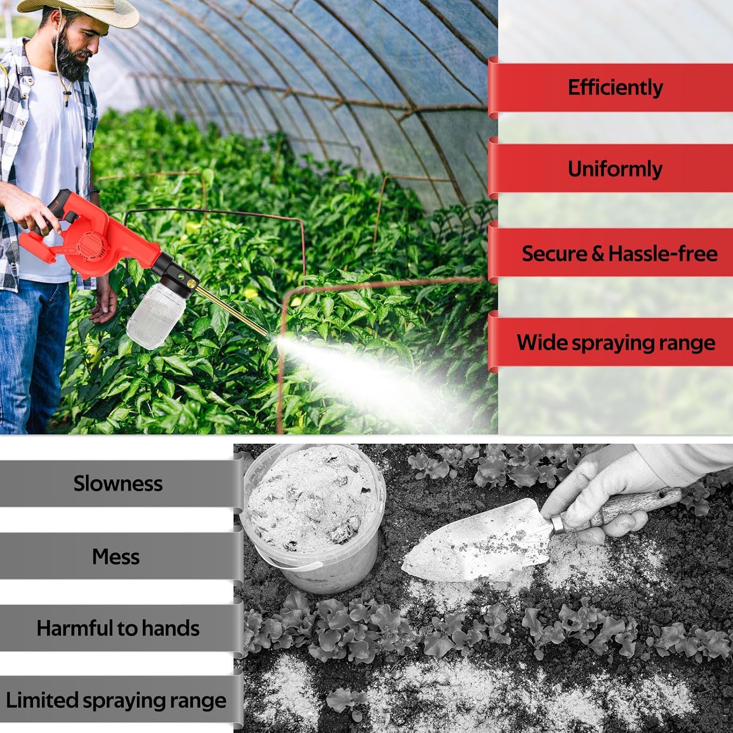 18V Battery Powered Diatomaceous Earth Powder Duster