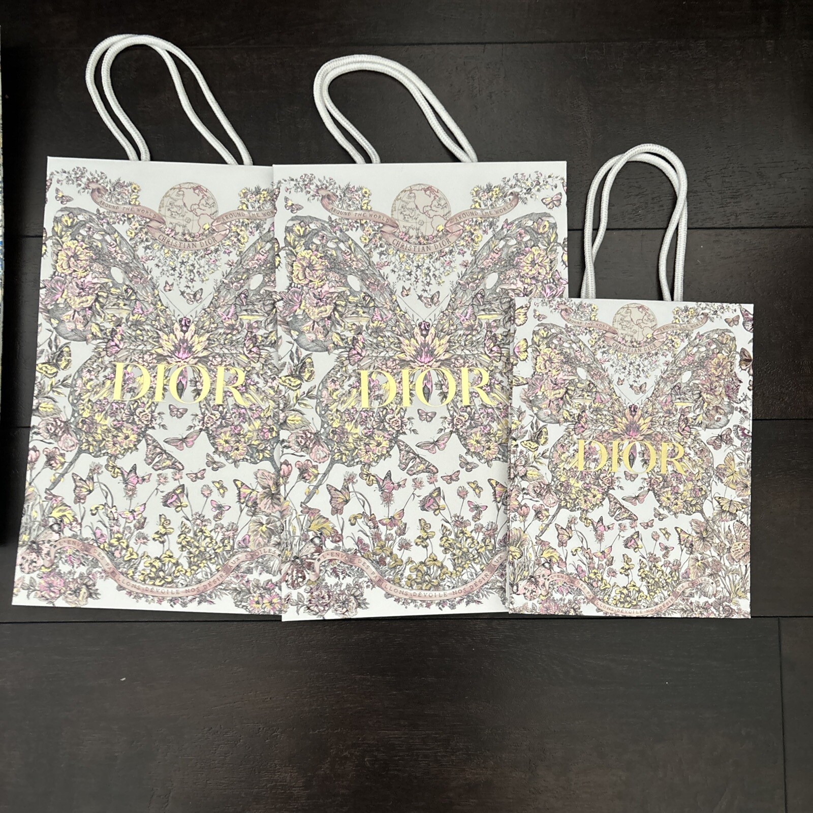 DIOR AUTHENTIC HOLIDAY 2023 SHOPPING BAGS &BOXES LOT VARIOUS SIZES (USED)