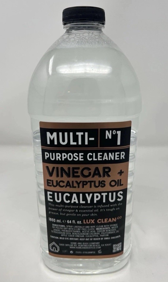Home & Body Vinegar & Eucalyptus Oil No 1 Multi Purpose Cleaner REFILL 64 fl oz