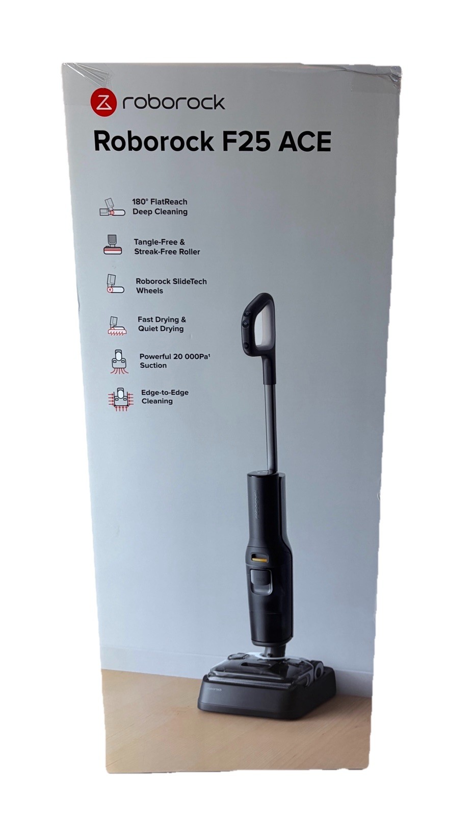 Roborock F25 ACE Hard Floor Cleaner Wet/ Dry Navigation & Self Cleaning In Black
