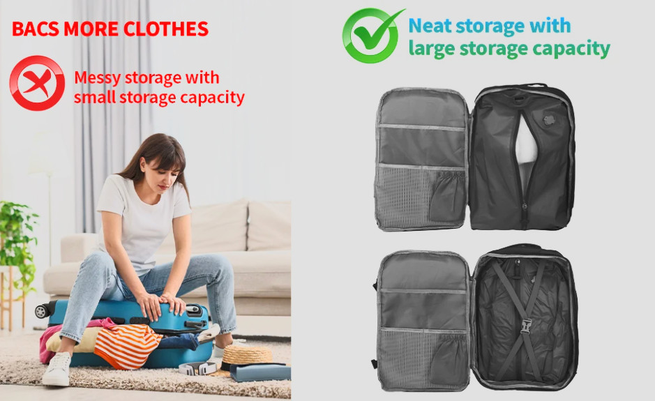 Vacuum Compression Travel Bag with Electric Air Pump Waterproof Storage Bag