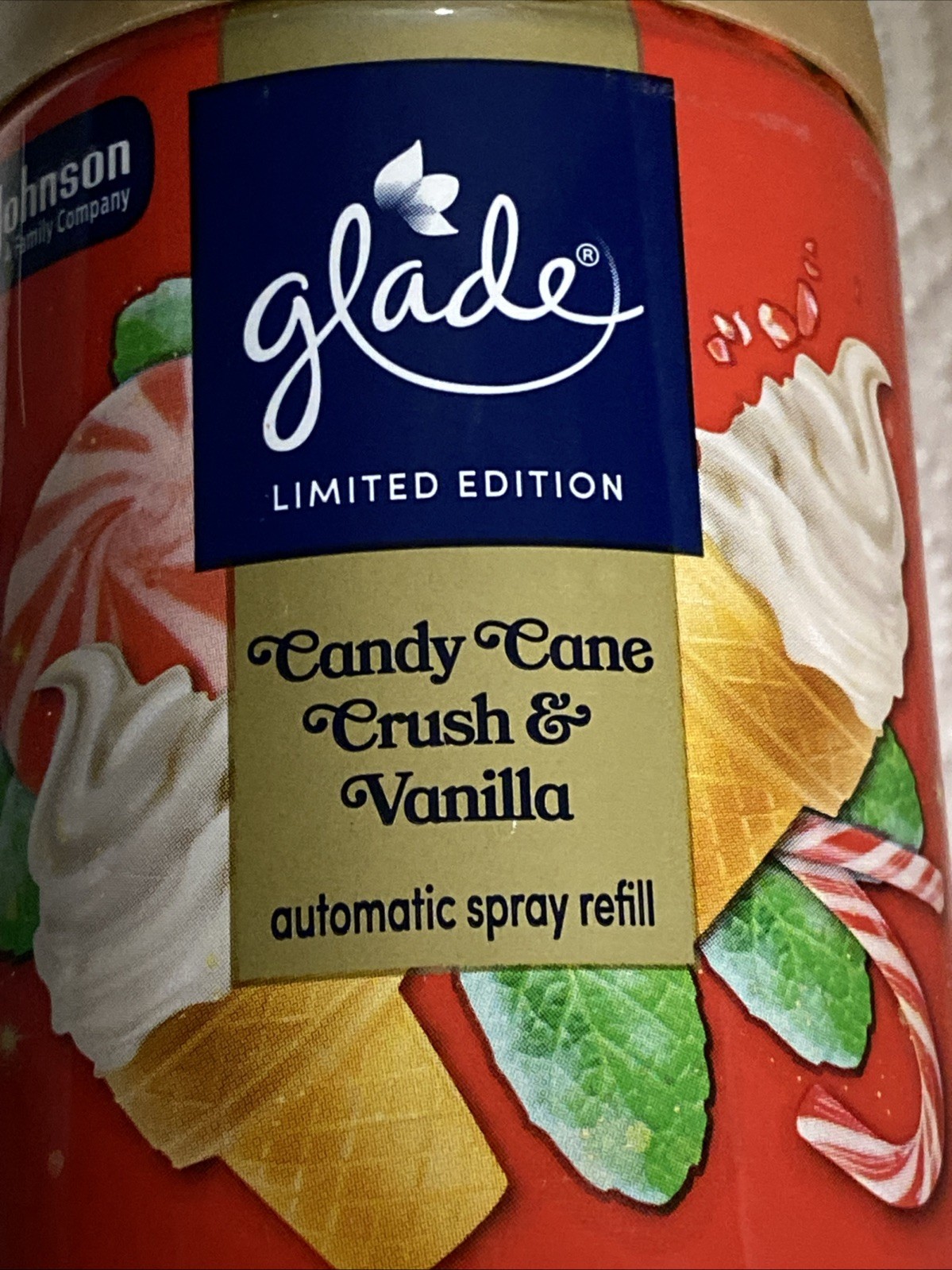 New 2025 Limited Edition Glade Candy Cane Crush & Vanilla Automatic Spray Refill