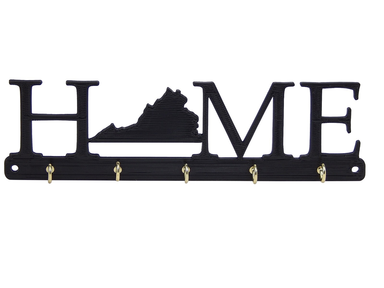 Virginia Home State Shape Key Holder Hanger Rack Hooks Housewarming Wall Gift