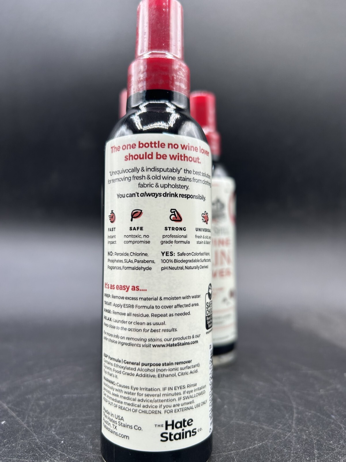 LOT OF 3 – CHATEAU SPILL Red Wine Stain Remover Spray – 4 Oz