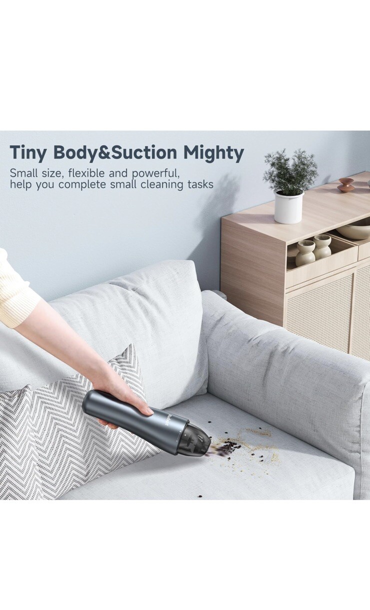 Car Vacuum Cleaner, Car Vacuum Cordless Rechargeable,7000Pa Mini Vacuum Portable
