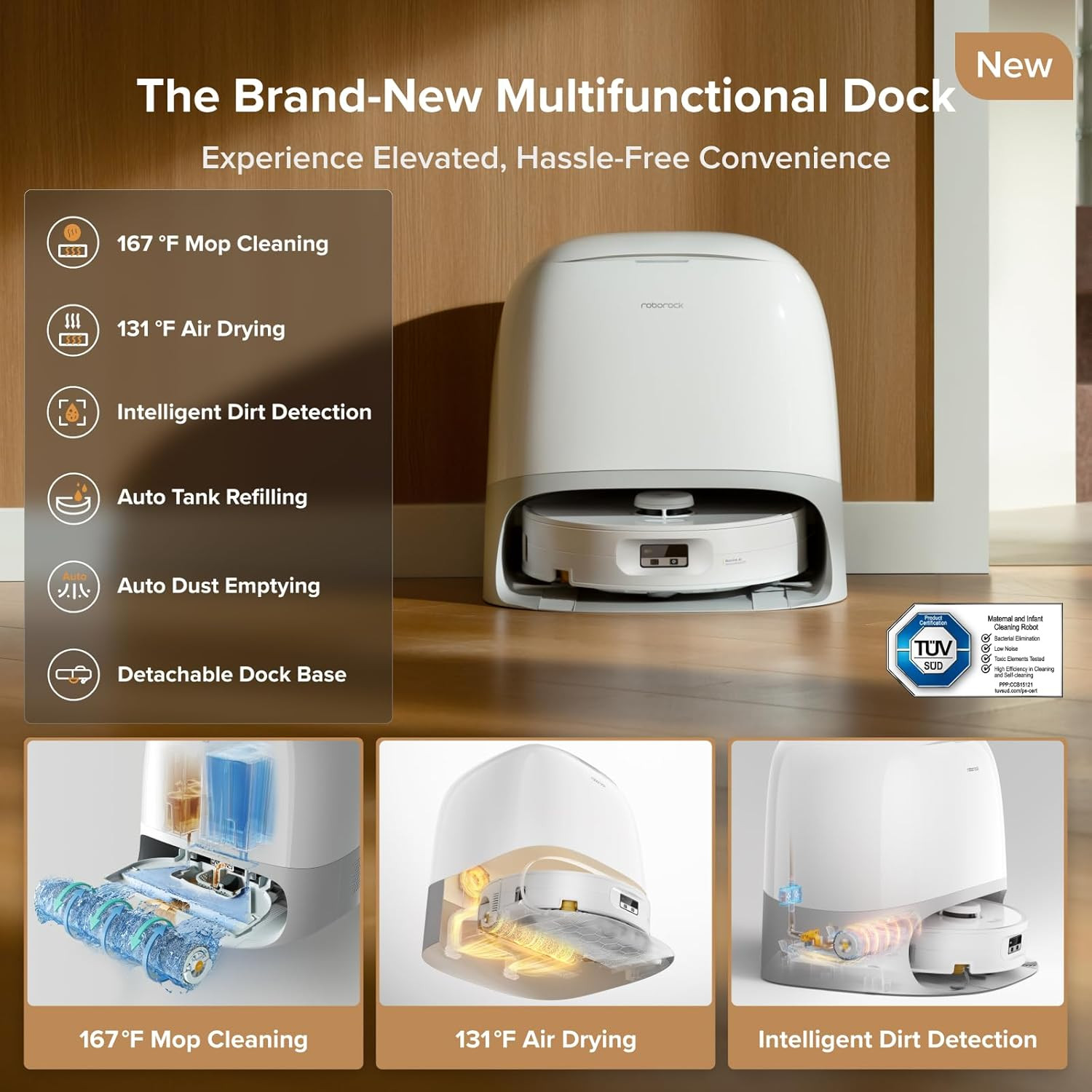Roborock Qrevo Curv 2 Flow Robot Vacuum and Mop, Spiraflow Real-Time Self-Cleani