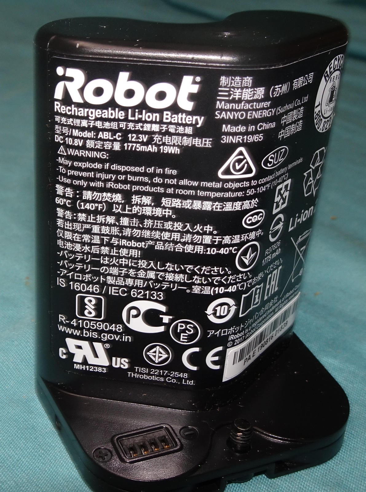 = Genuine ABL-C Battery For iRobot Braava Jet m6 Ultimate Robot Mop 3INR 19/65