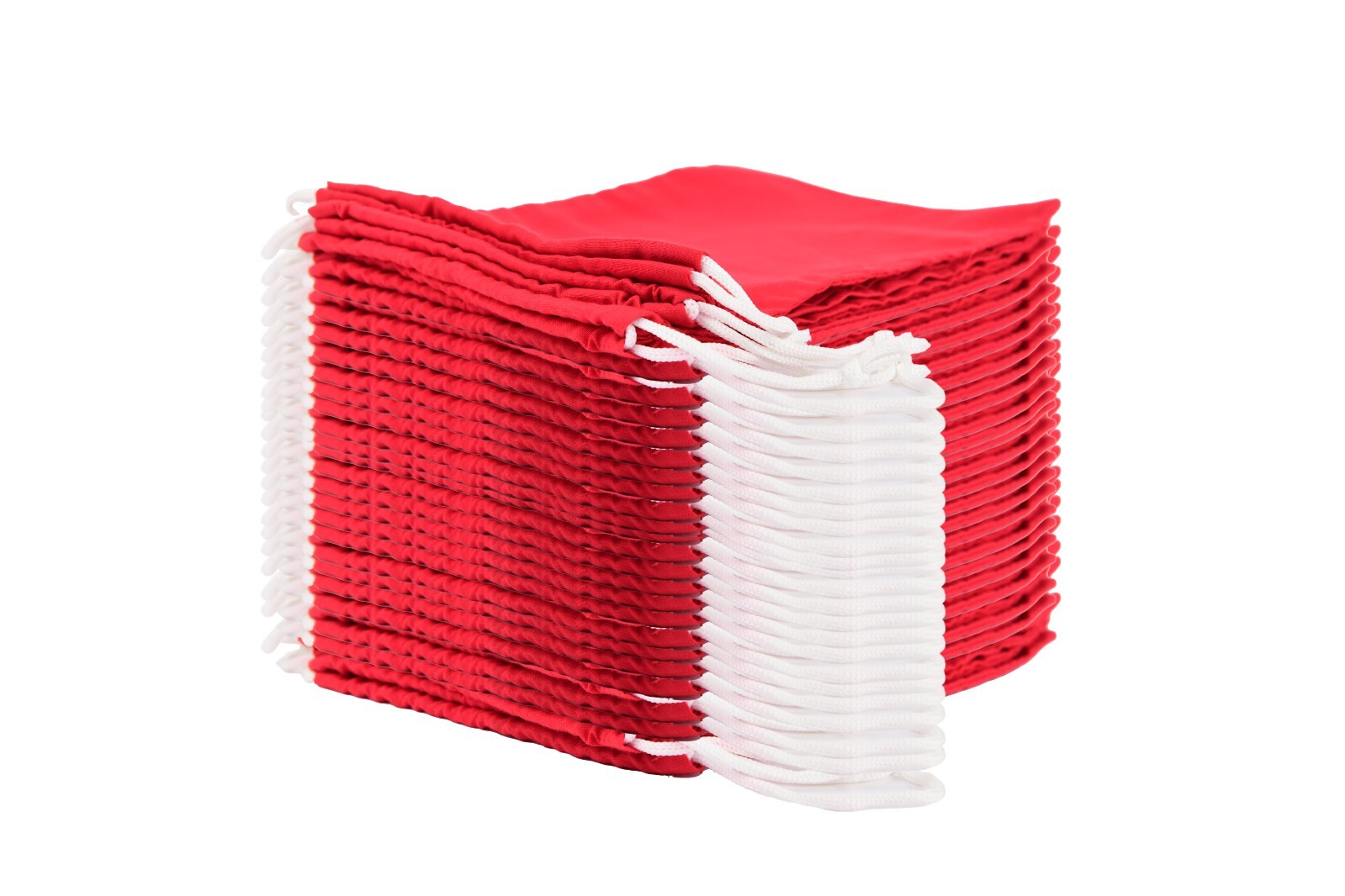 Red Cotton Reusable Produce Muslin Bags –Multipurpose Christmas Holiday Bag Sack
