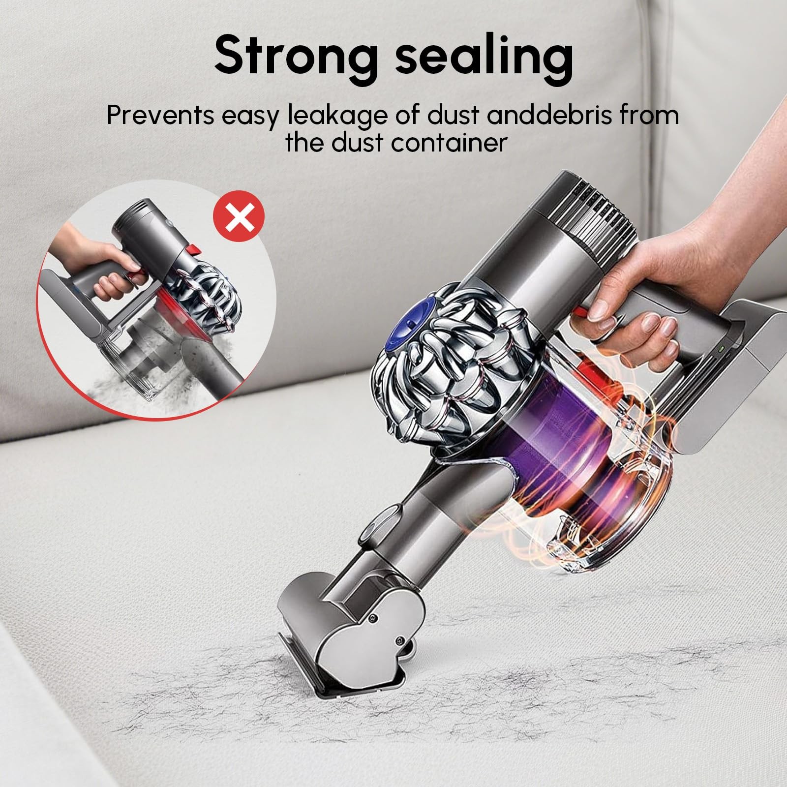Dyson V7 V8 SV10 SV11 Dust Bin Replacement Parts for Animal Hair Vacuum