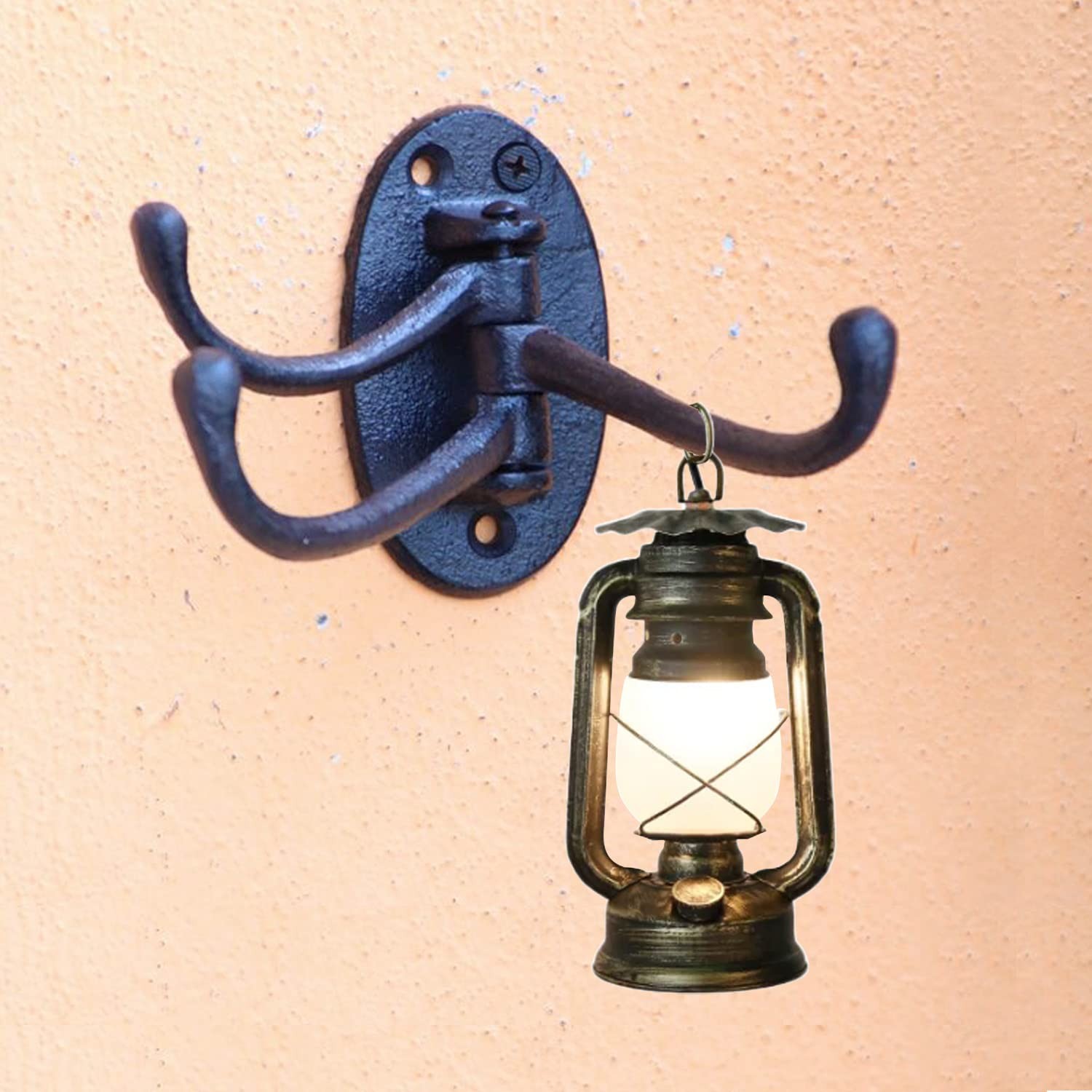 2pcs Vintage Cast Iron Wall Hooks Coat Rack Hooks Vintage Towel Hook Decorative