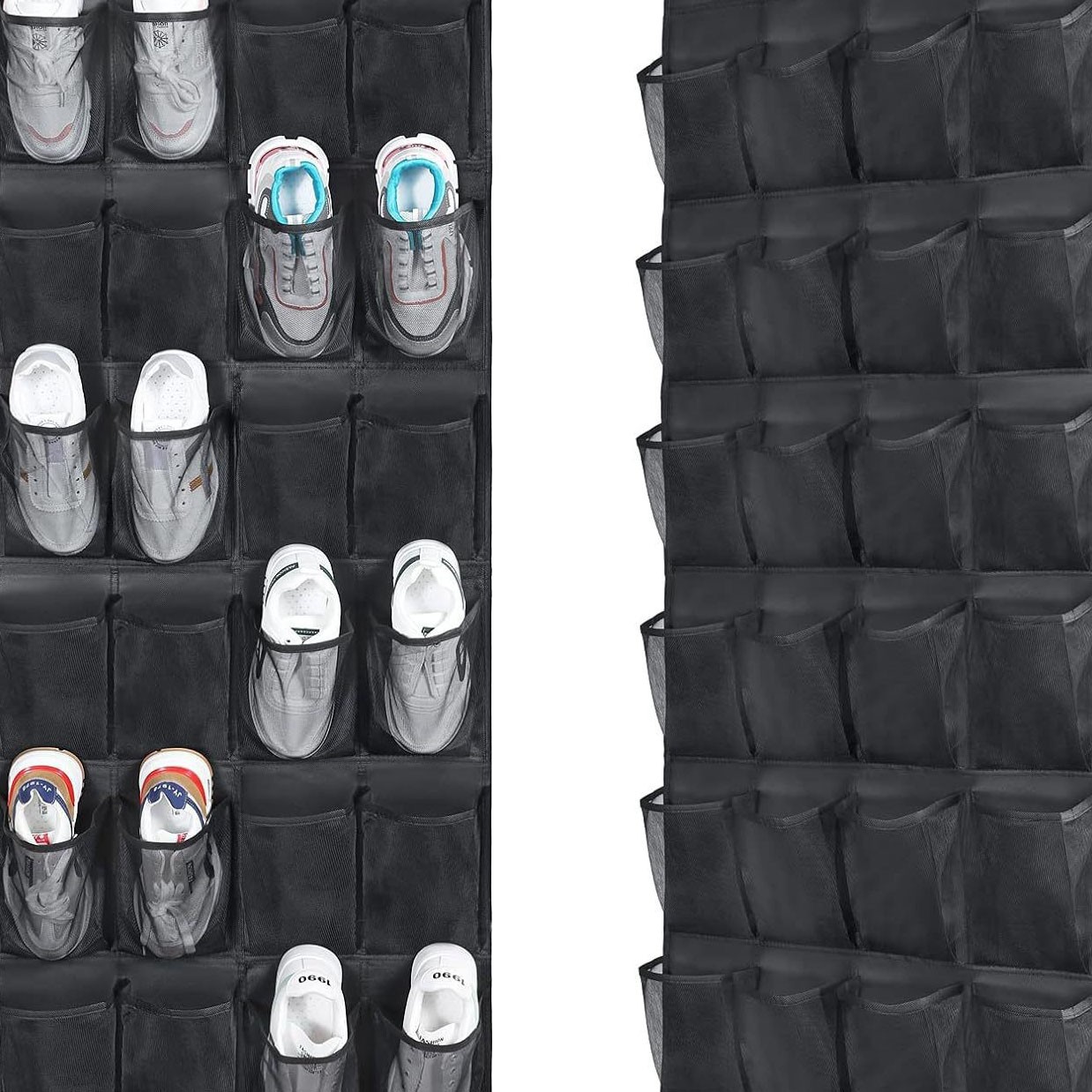 28 Pocket Over Door Shoe Organizer Rack Hanging Storage Holder Hanger Bag Closet