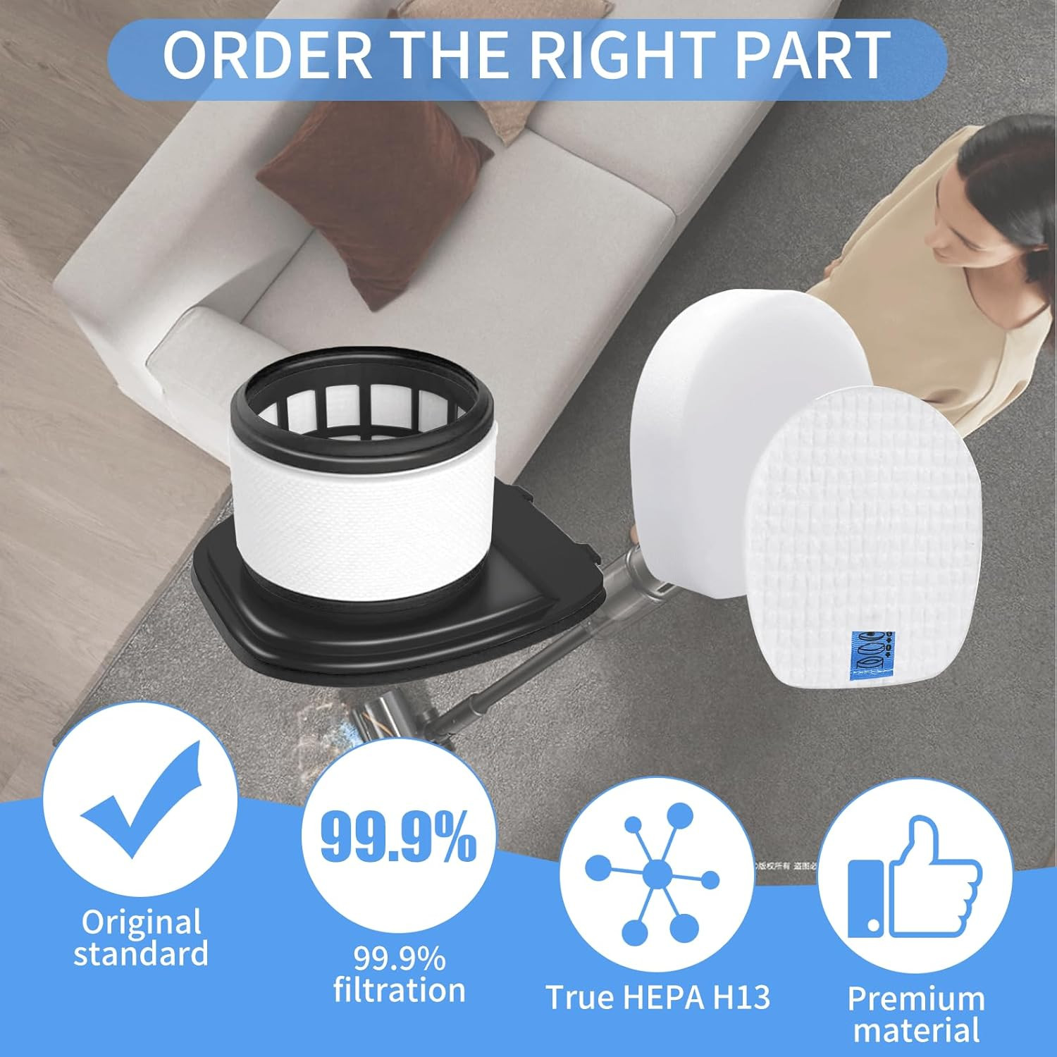 IX141 Replacement Filter for Shark Rocket Pro IX140 IX141 IX142 IZ140 IZ140C IZ1