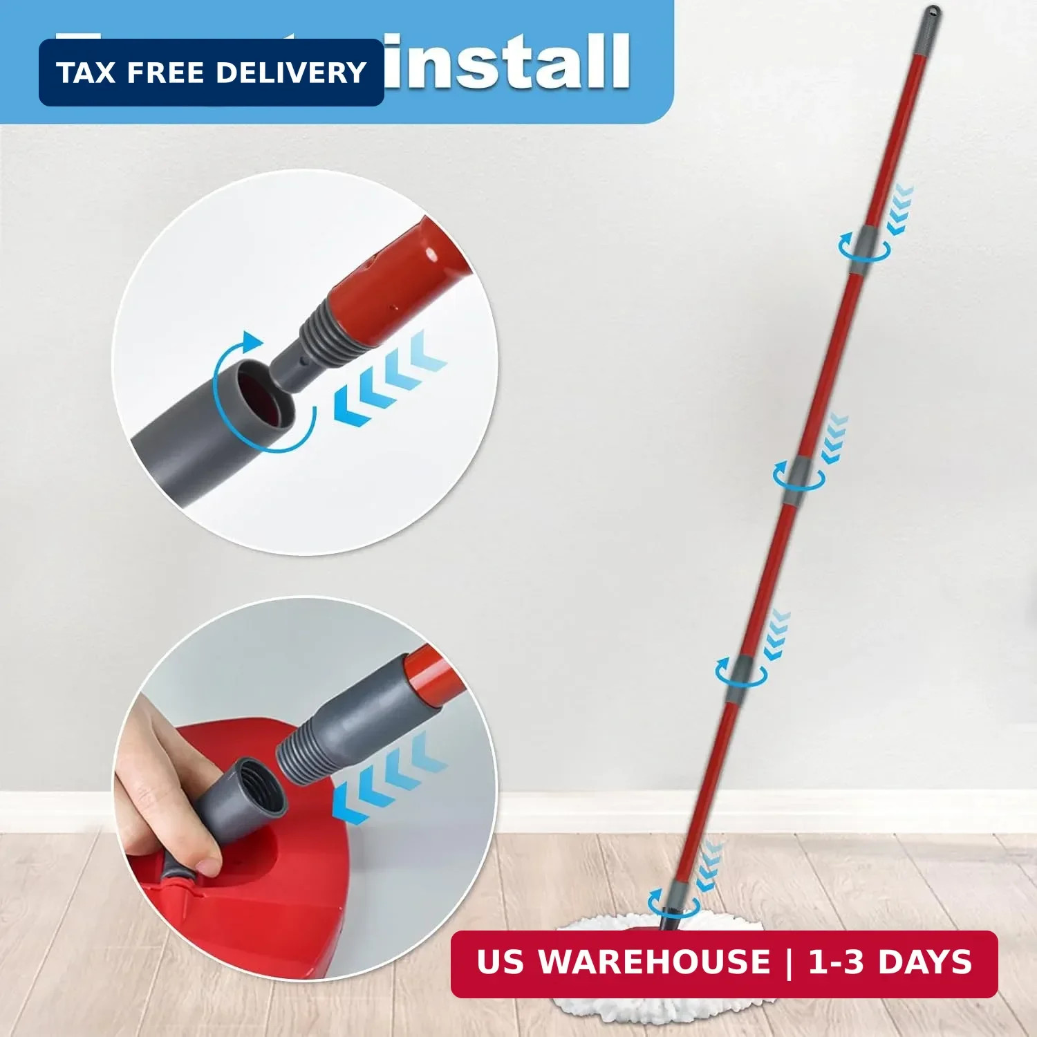 Mop Handle for Ocedar, Mop Handle for O Cedar, Spin Mop Replacement Handle for O