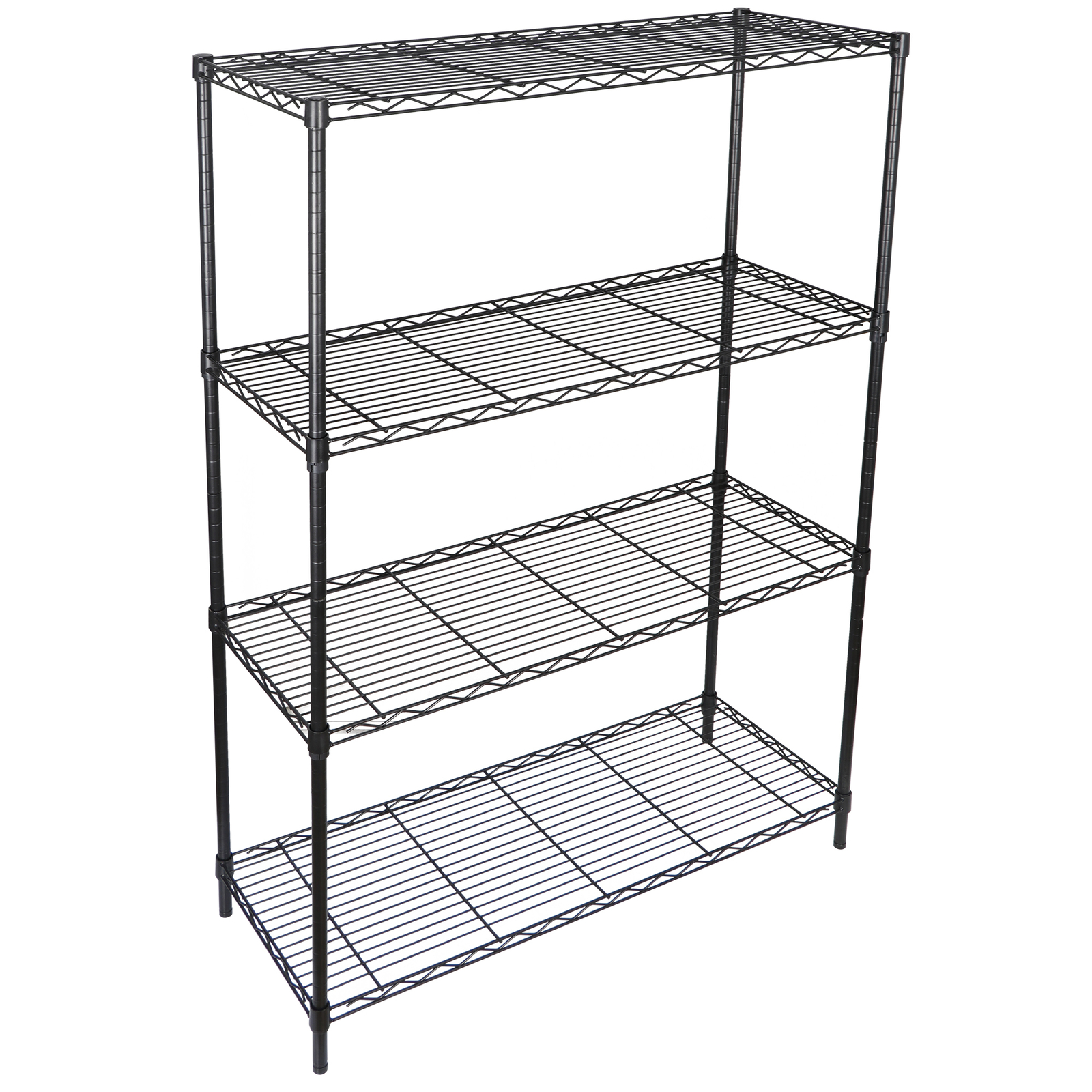 4-Tier Wire Shelving Rack Shelf Household Kitchen Storage Metal Shelf Organizer