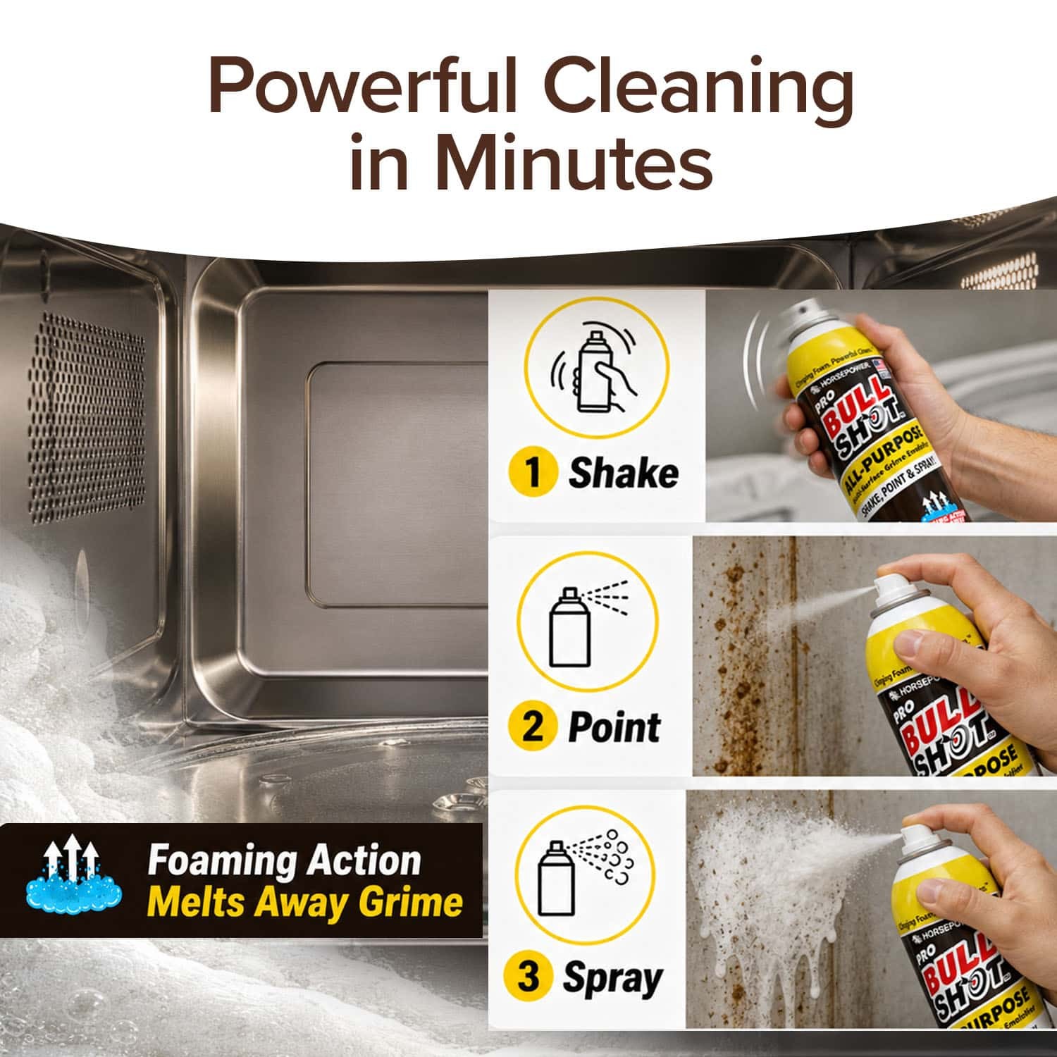 Bull Shot All-Purpose Professional Strength Foam Multi-Surface Dirt & Grime
