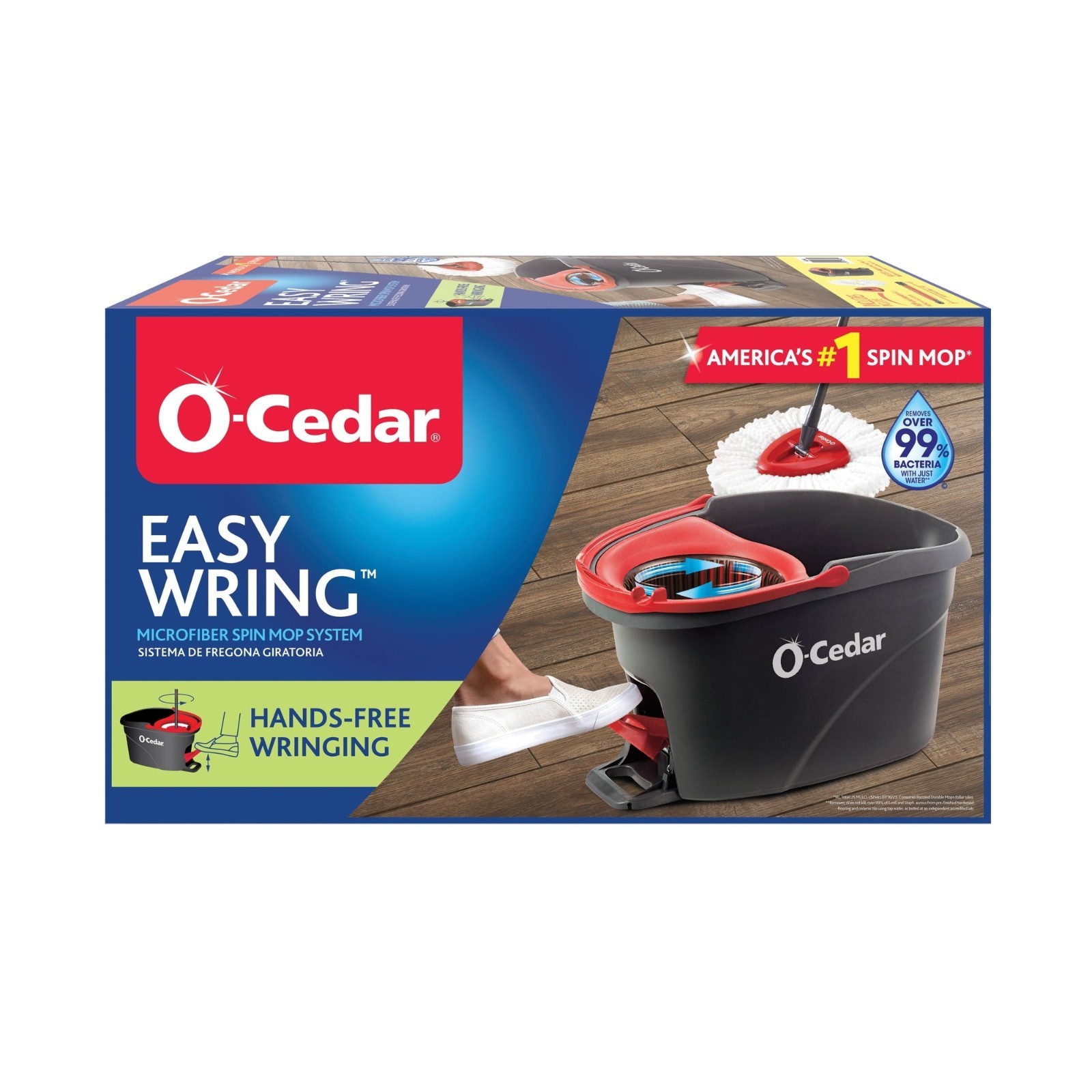 O-Cedar EasyWring Spin Mop Bucket System Microfiber Floor Cleaner FREESHIP