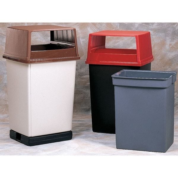 Rubbermaid Commercial Fg256v00red Glutton(R) 56 Gal Trash Can Top, Canopy Red,