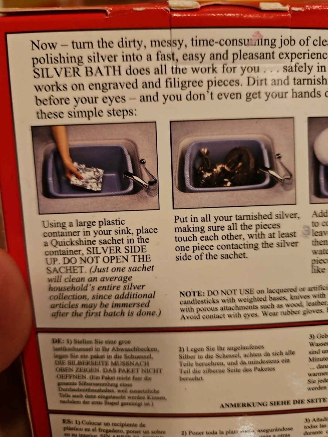 QuickShine Silver Bath Tarnish Remover Silver Cleaning Powder Non Toxic