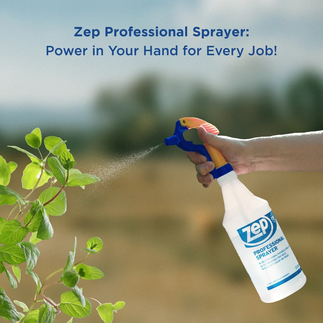 Zep Professional Spray Bottles 32oz (6-Pack) Heavy Duty Adjustable Nozzle NEW