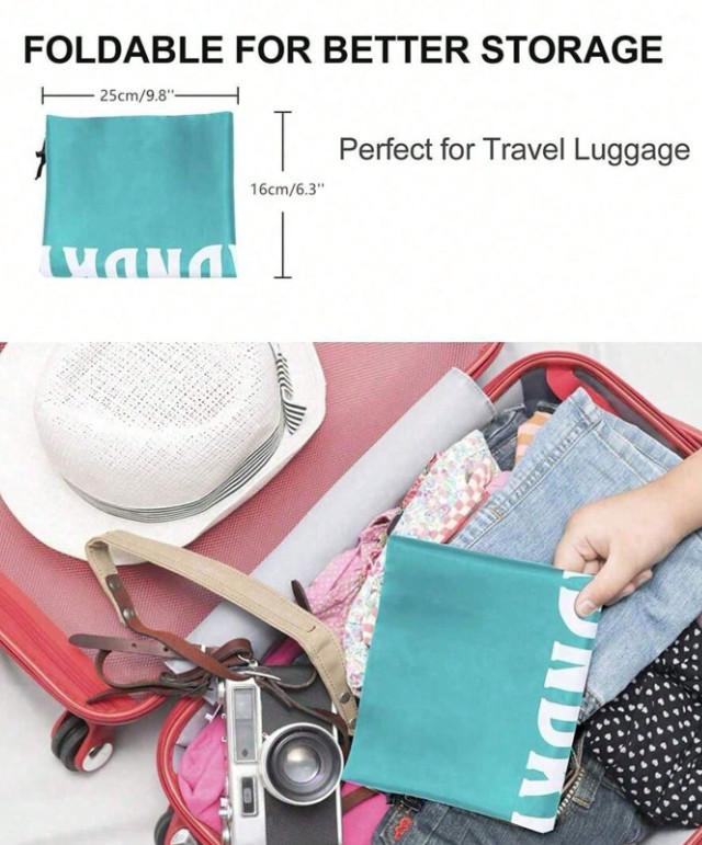 1pc Extra‑Large Drawstring Laundry Bag – Heavy‑Duty, Washable Dorm & Travel-NEW