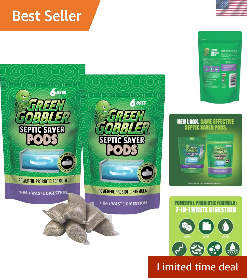 Monthly Septic Tank Solution – Biodegradable Pods for Odor & Waste Breakdown