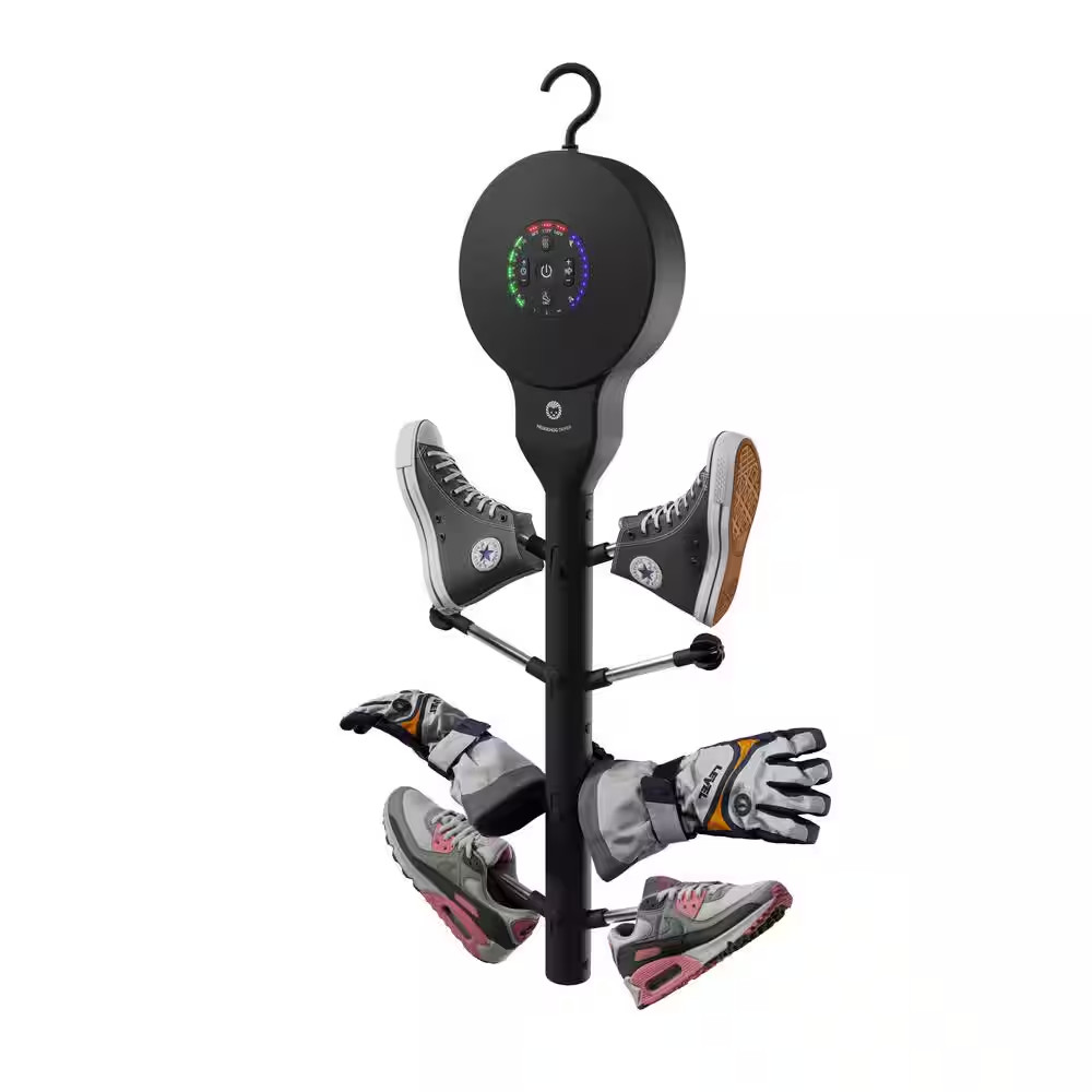 Black 34.25 In. X 13 In. X 3.35 In. Plastic Hanging Shoe and Boot Dryer
