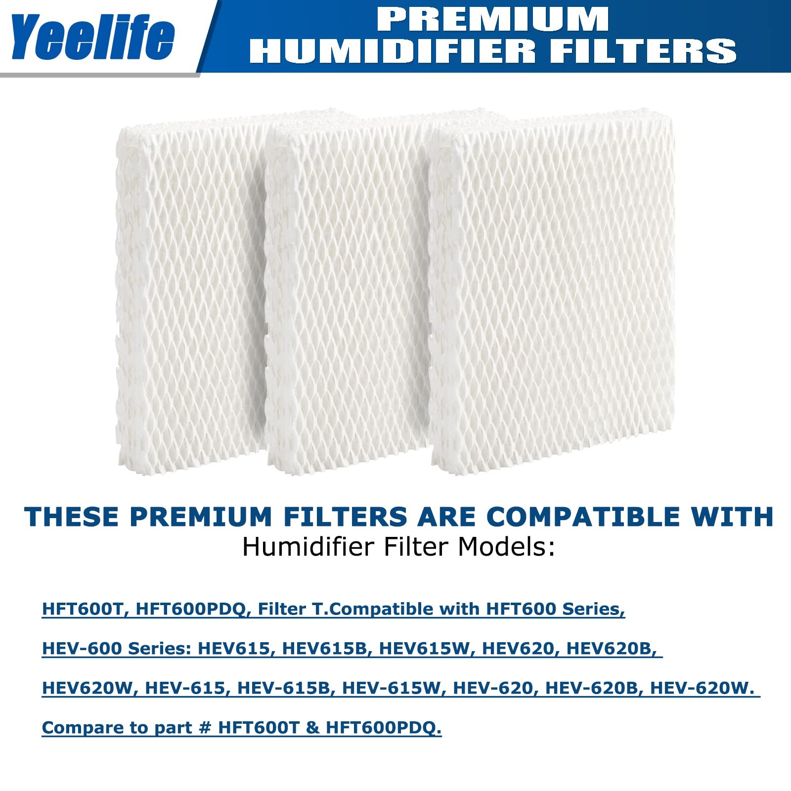 Yeelife 8 Pack HFT600 Filter Replacement for Honeywell t, 8