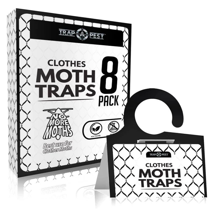 Clothing Moth Traps – 8 Pack – Non Toxic Moth Traps for Clothes with Pheromone A