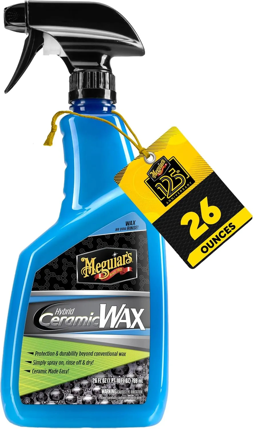 Hybrid Ceramic Wax Spray 26 Oz Advanced SiO2 Protective Car Detailing Sealant