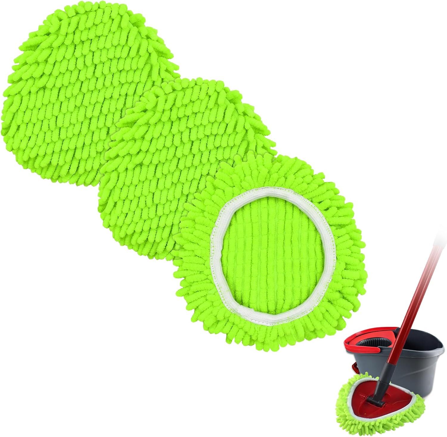 Spin Mop Heads Replacements for Ocedar Easywring 1 Tank System 3 Pack…