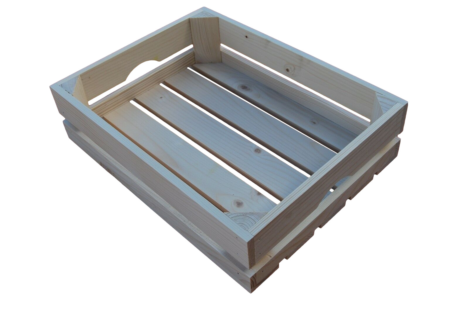 Wooden crate, Set of 5, 40x30x10cm Made of Natural Wood for Fruits or Veg