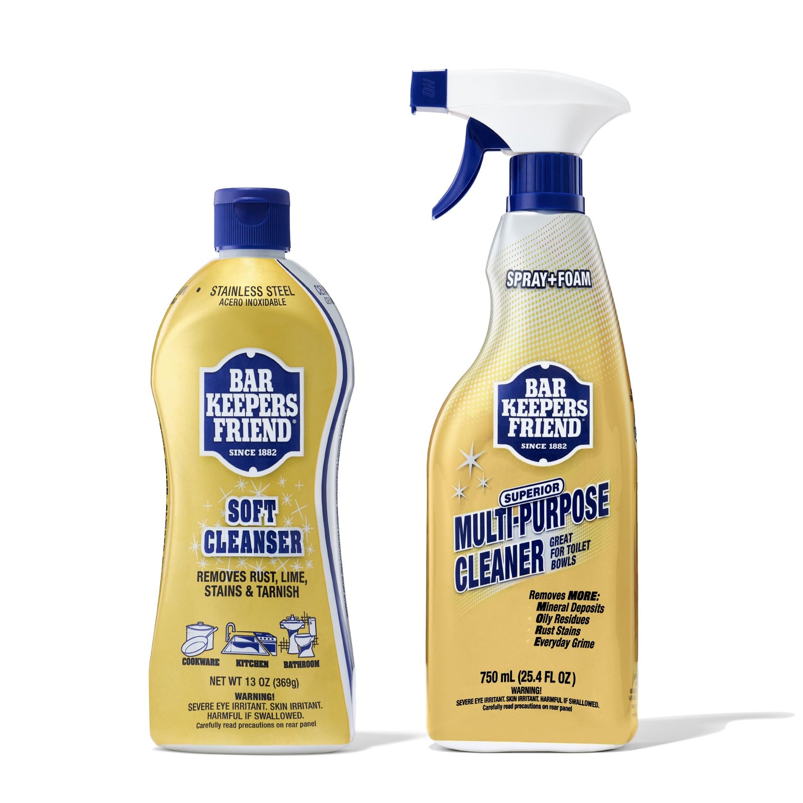 Soft Cleanser 13 oz + Spray & Foam Multipurpose MORE Spray Cleaner 25.4 oz, M…