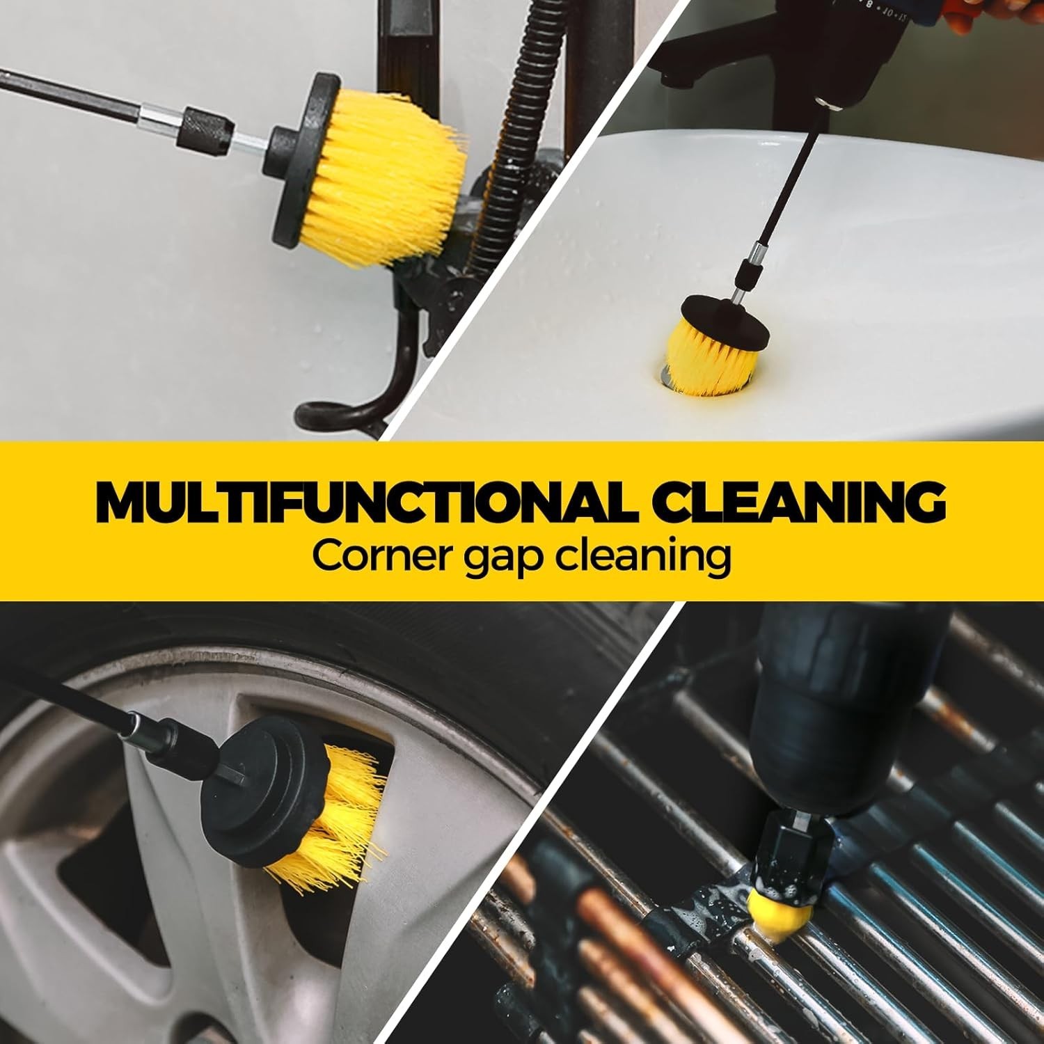 Versatile 8-Piece Drill Brush Set – Ultimate Power Scrubbing Tool for Your Home