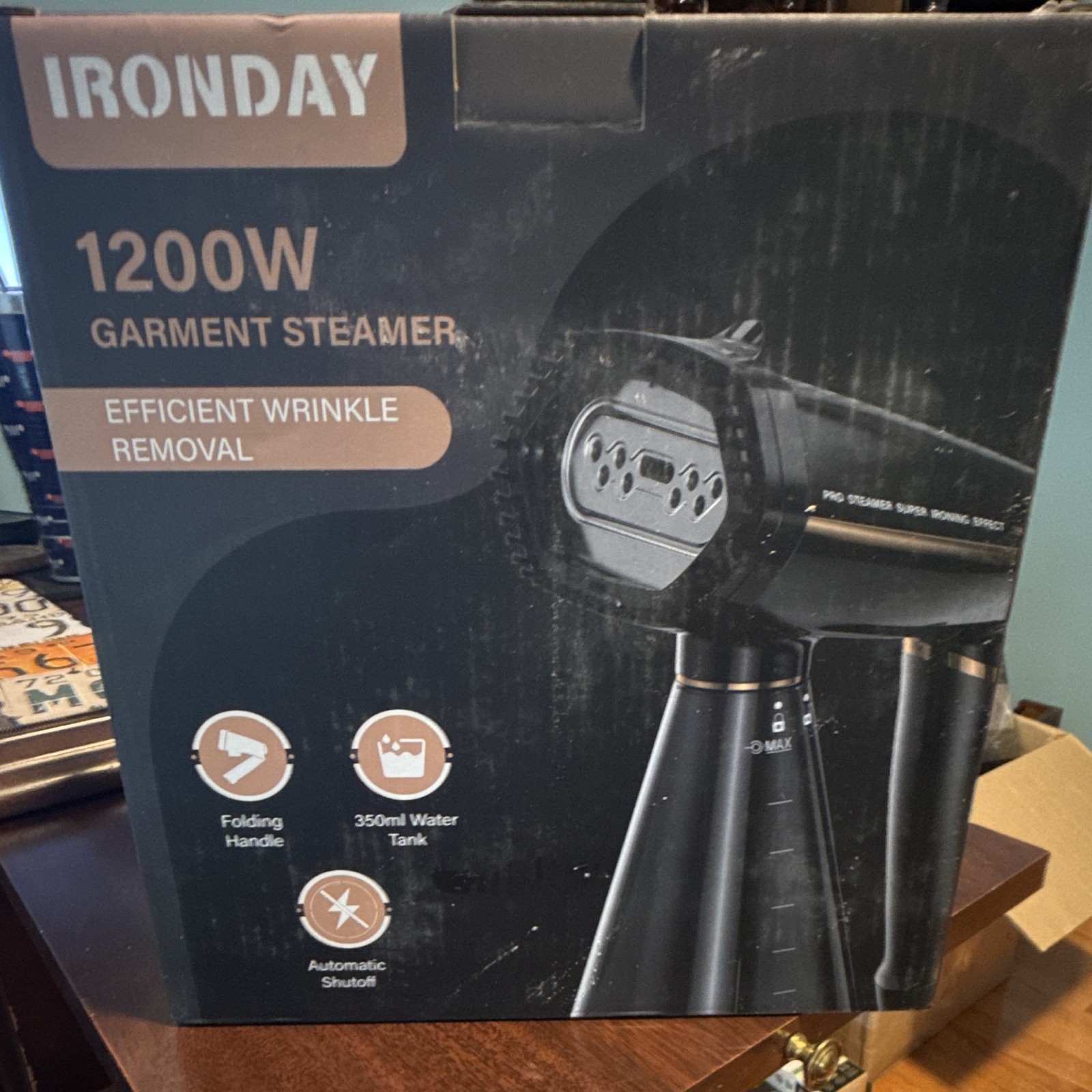 IRONDAY 1200W Garment Steamer 350ml Detachable Tank Folding Handle SWS-288A