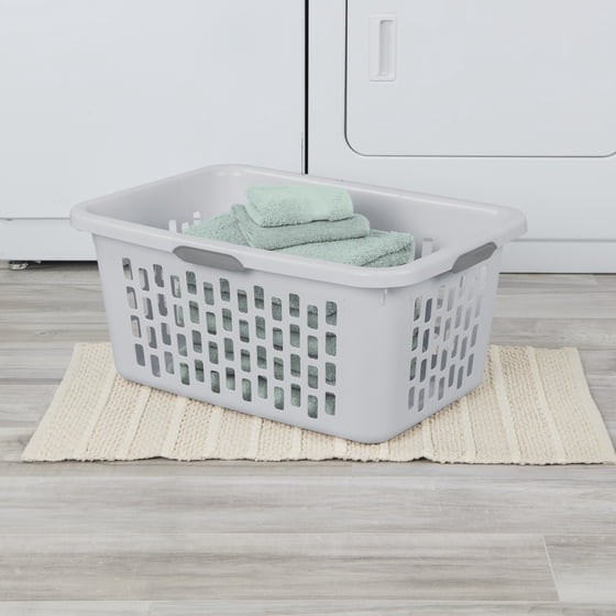 Sterilite 2 Bushel Plastic Laundry Basket, Adult, Light Gray
