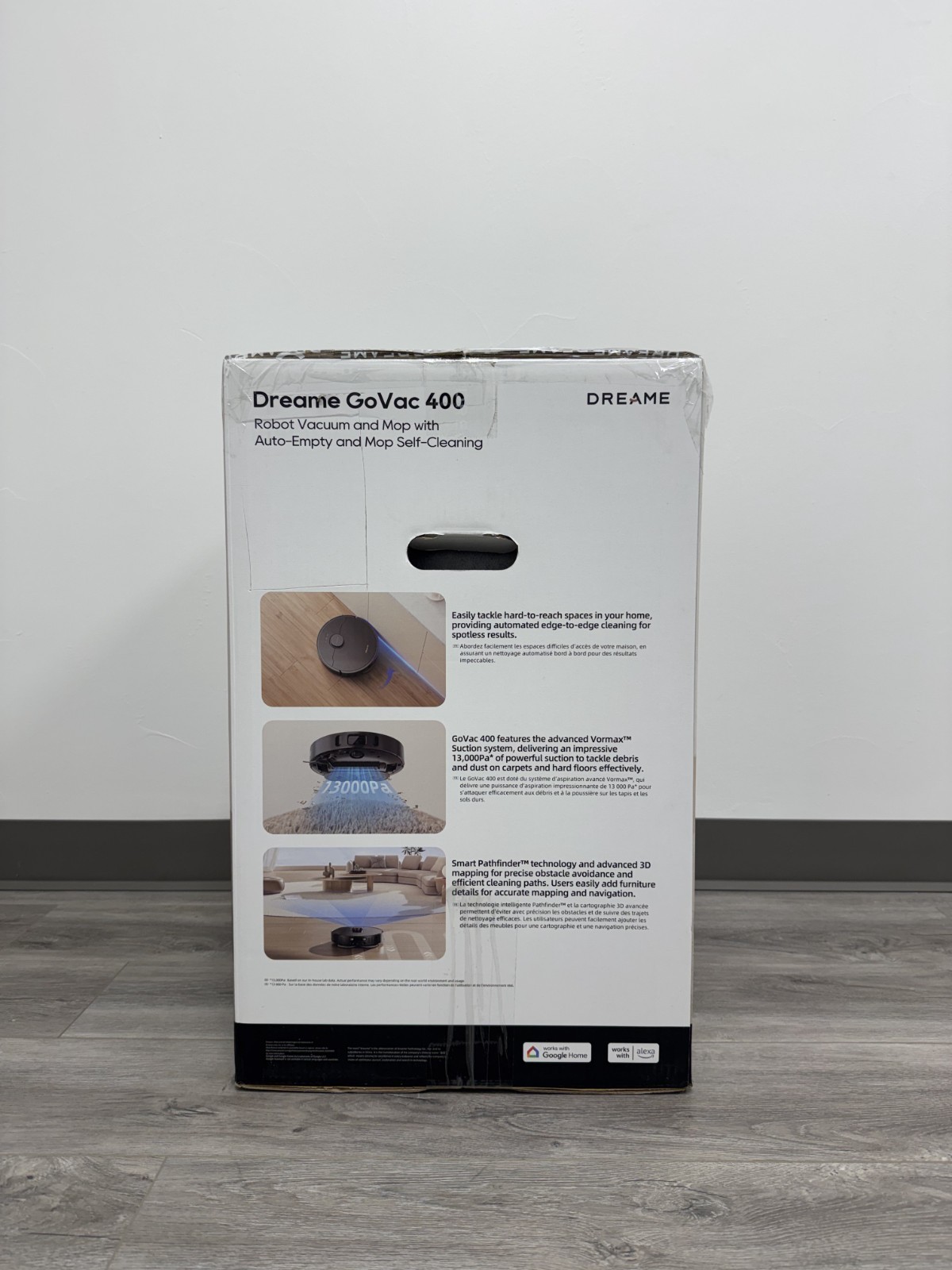 Dreame GoVac 400 Robot Vacuum & Mop Auto-Empty Self-Cleaning 13KPa Ultrasonic