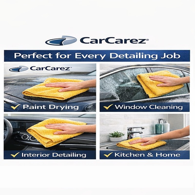 CarCarez 180PCS Microfiber Towels 16×16 380GSM Bulk Detailing Cloth Car Wash