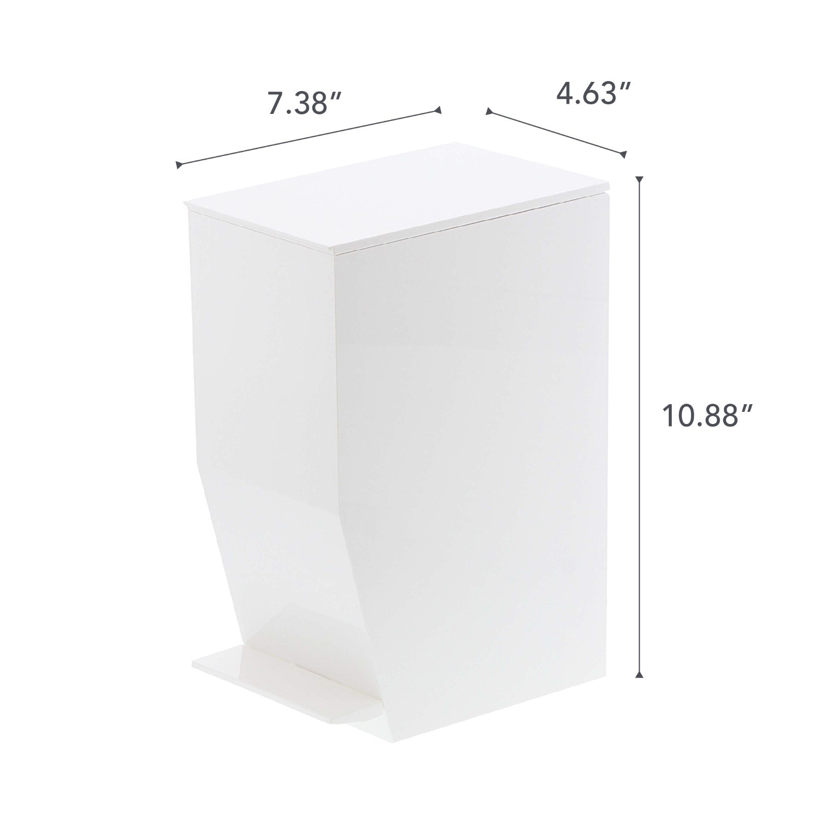 Yamazaki Home TOWER Step Trash Can – Small Space Waste Bin for Bathroom Kitchen