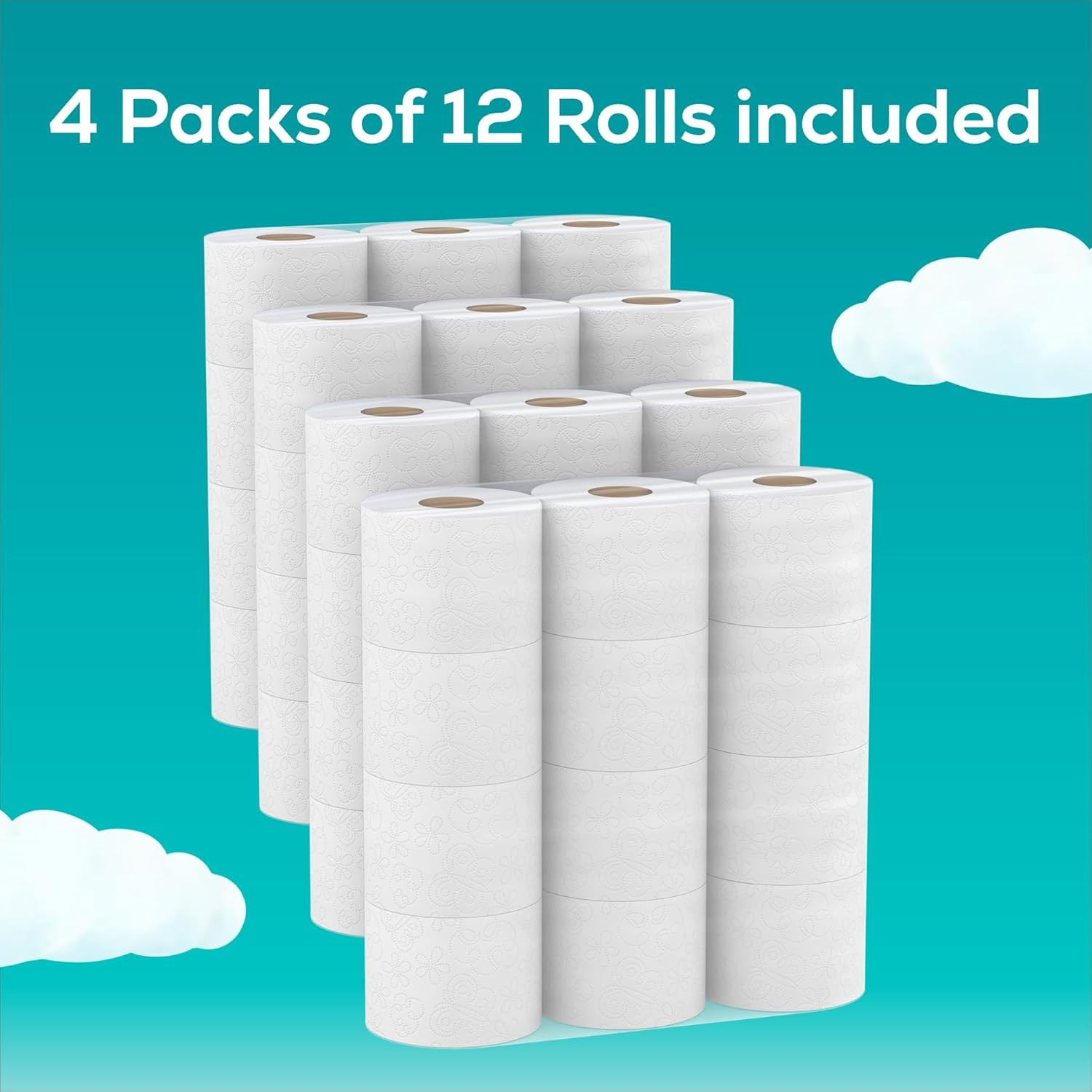Angel Soft Toilet Paper with Fresh Lavender Scented Tube, 48 Mega Rolls = 192 Re