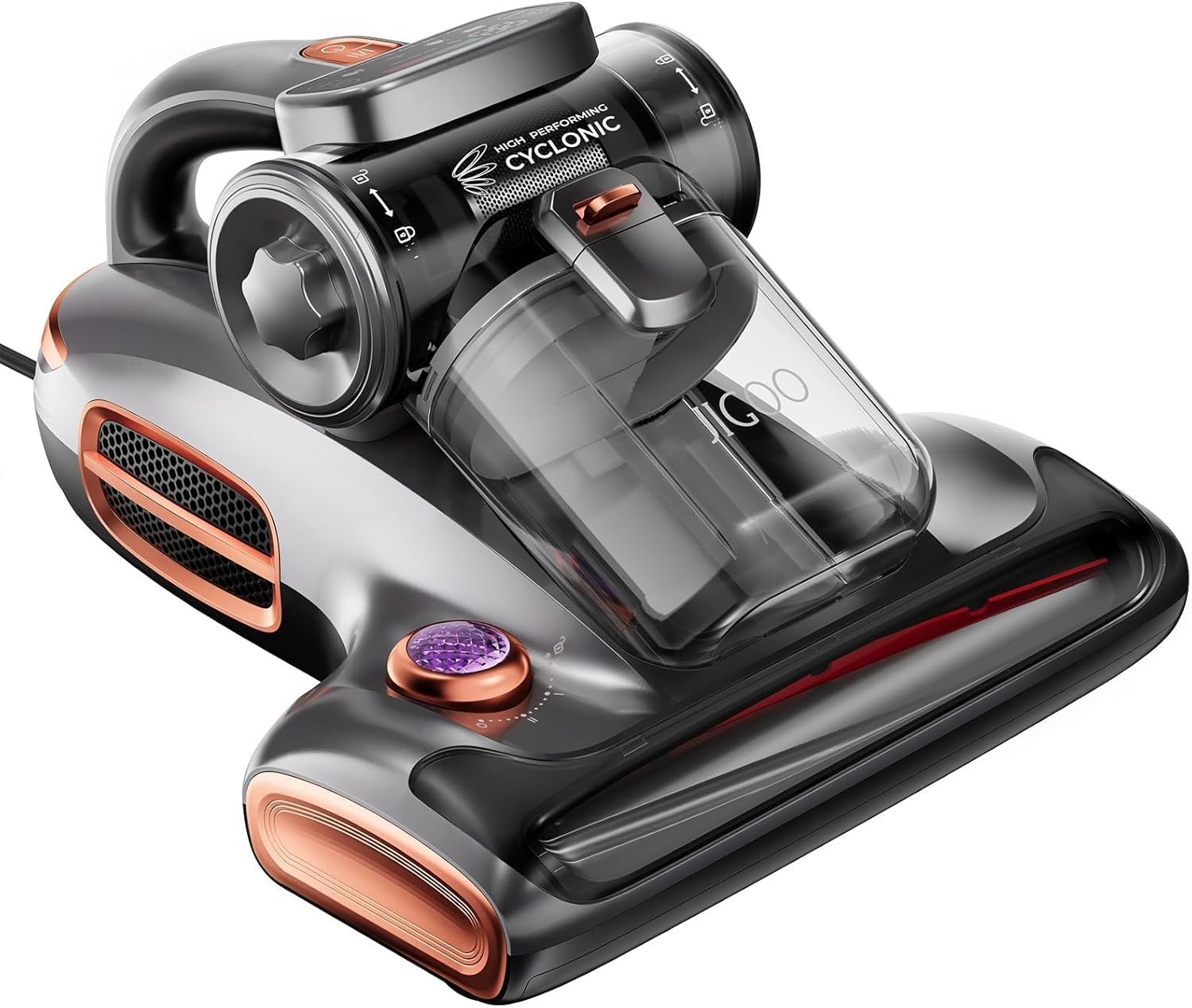 T600 Bed Vacuum Cleaner with UV-C Light, 15Kpa Suction 700W Powerful Double C…